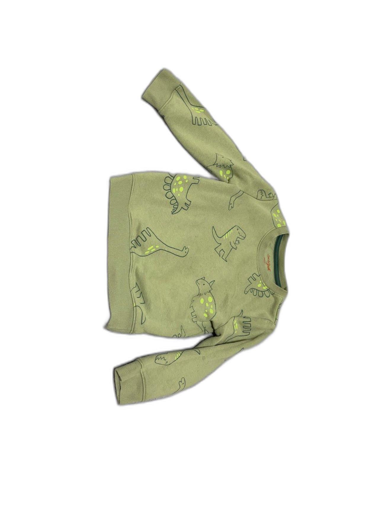 Cat & Jack Toddler Dinosaur Fleece Sweatshirt Green 4T