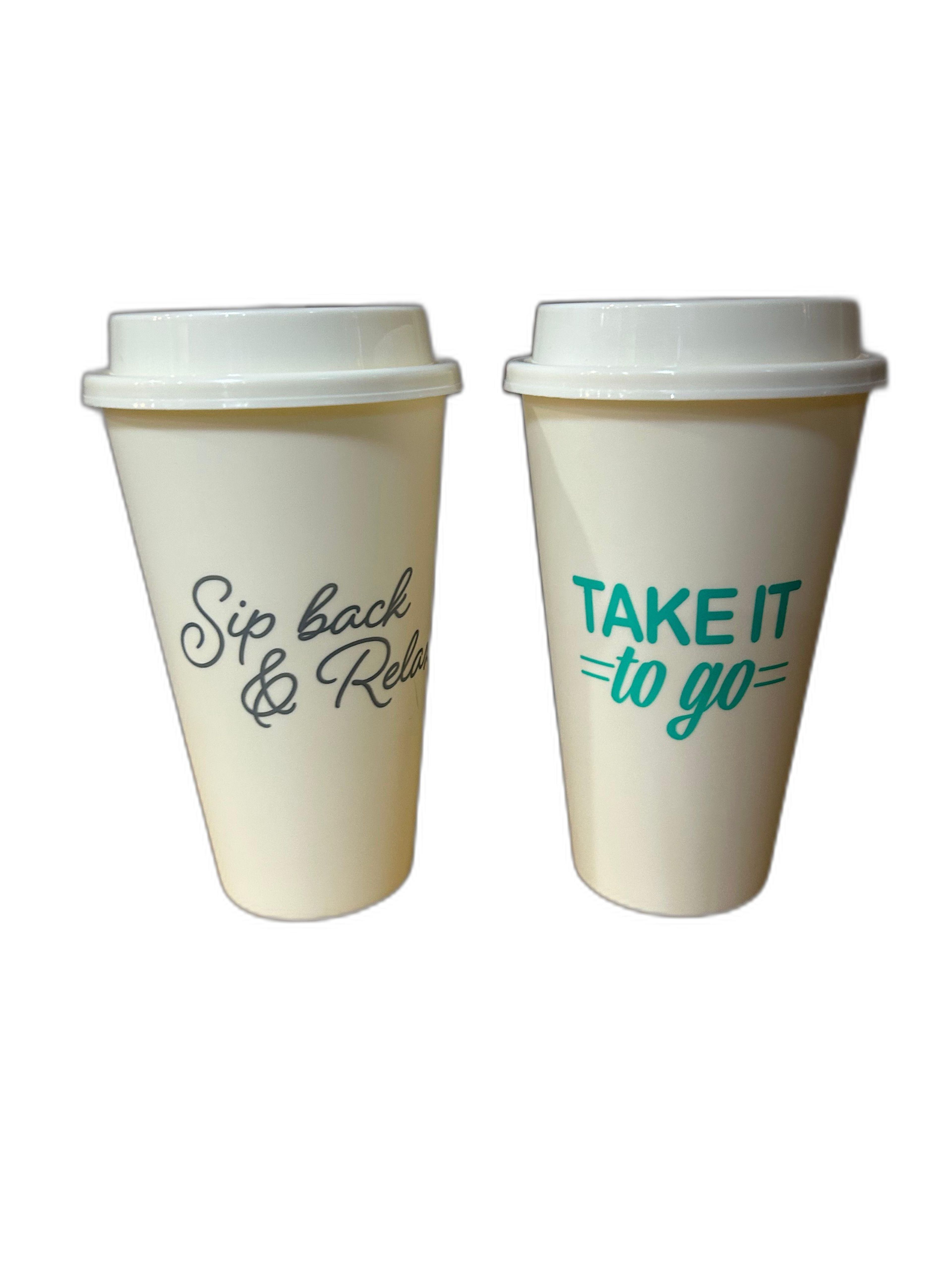 Take It To Go Reusable Travel Cups with Lids
