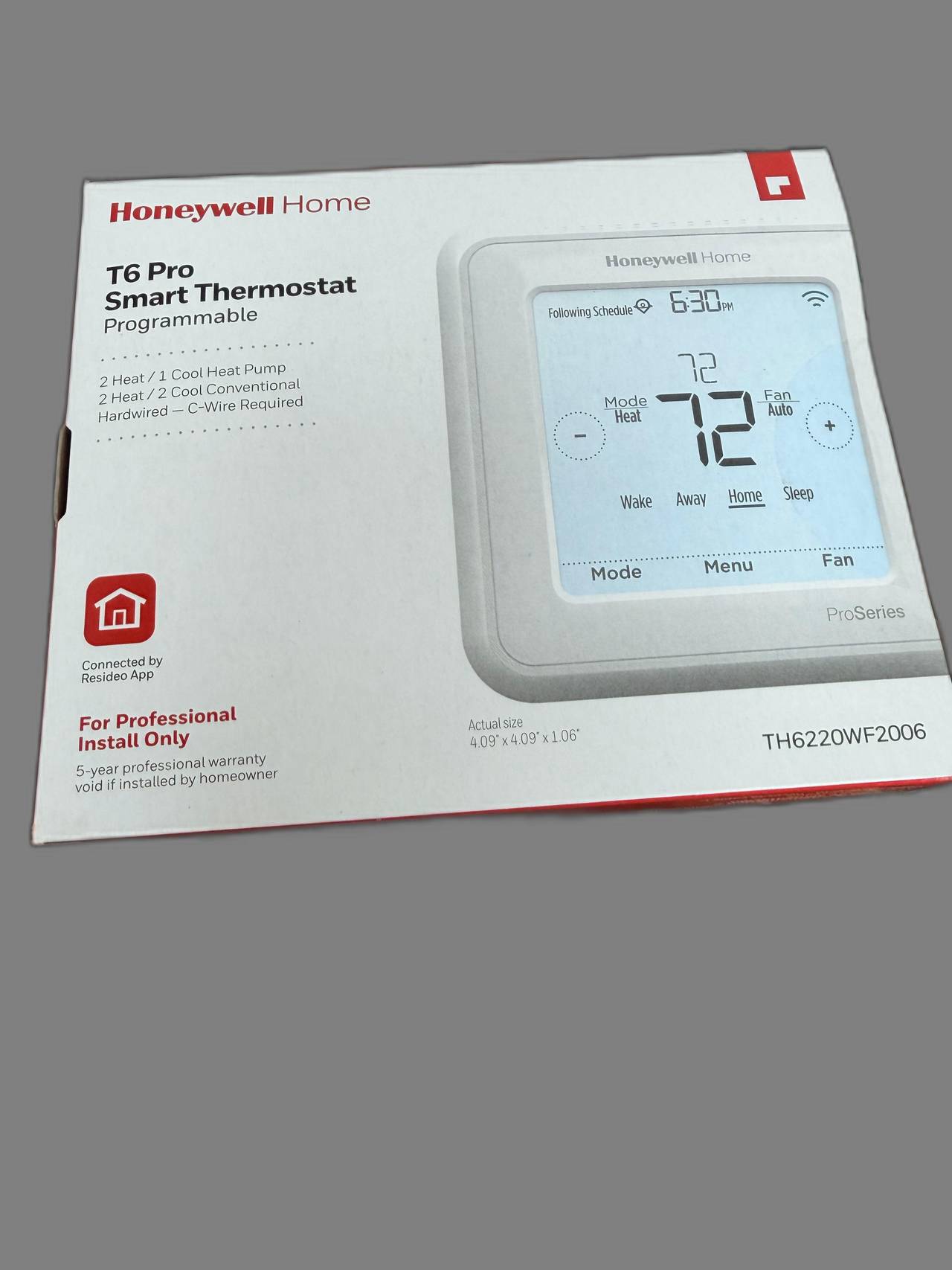 Honeywell Home T6 Pro Smart Thermostat TH6220WF2006