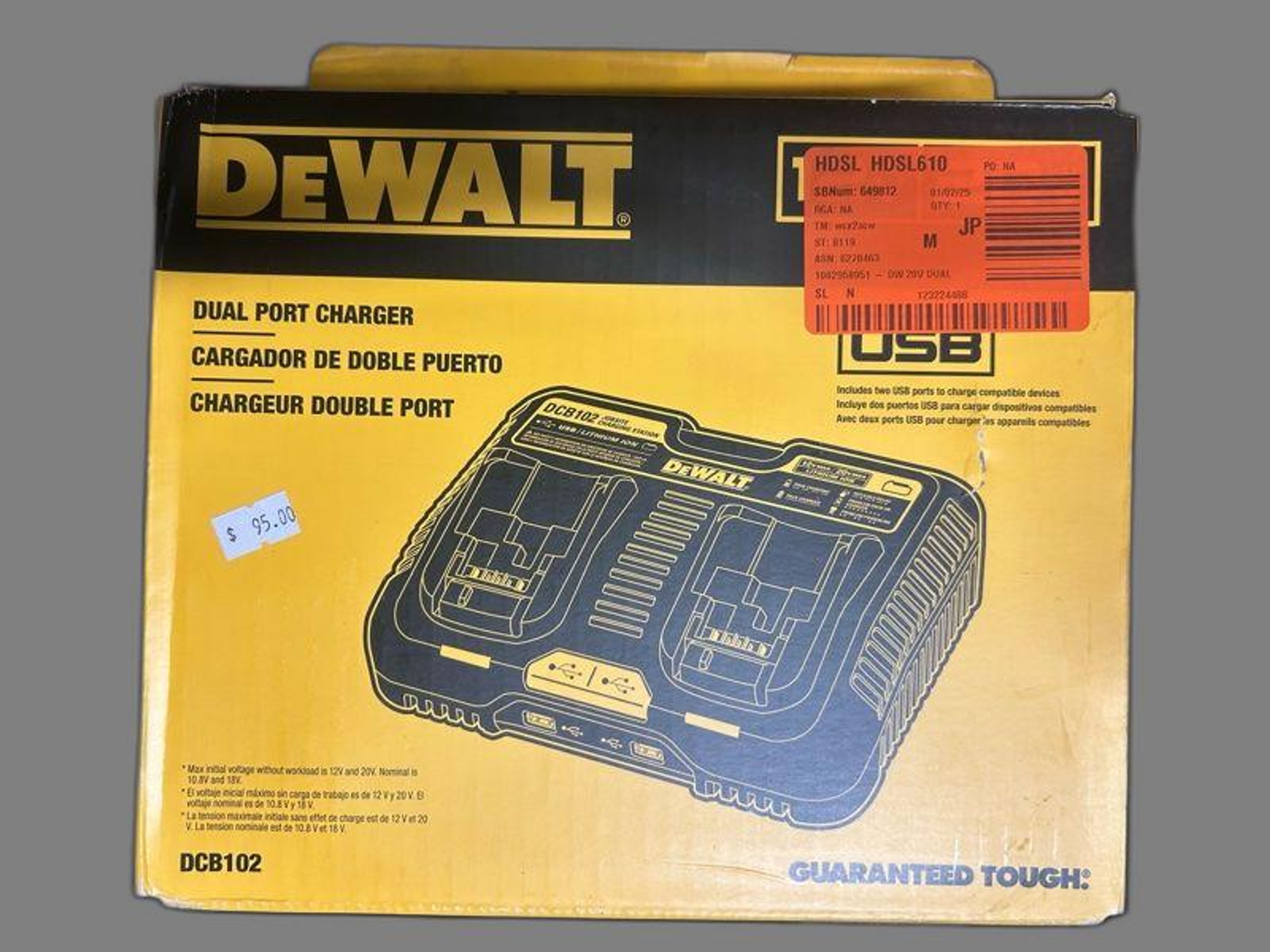 DEWALT DCB102 Dual Port Jobsite Charging Station