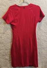 Soft Surroundings Raspberry Faux Wrap Knit Dress Women Sz M Slimming V-neck #674 - Image 4
