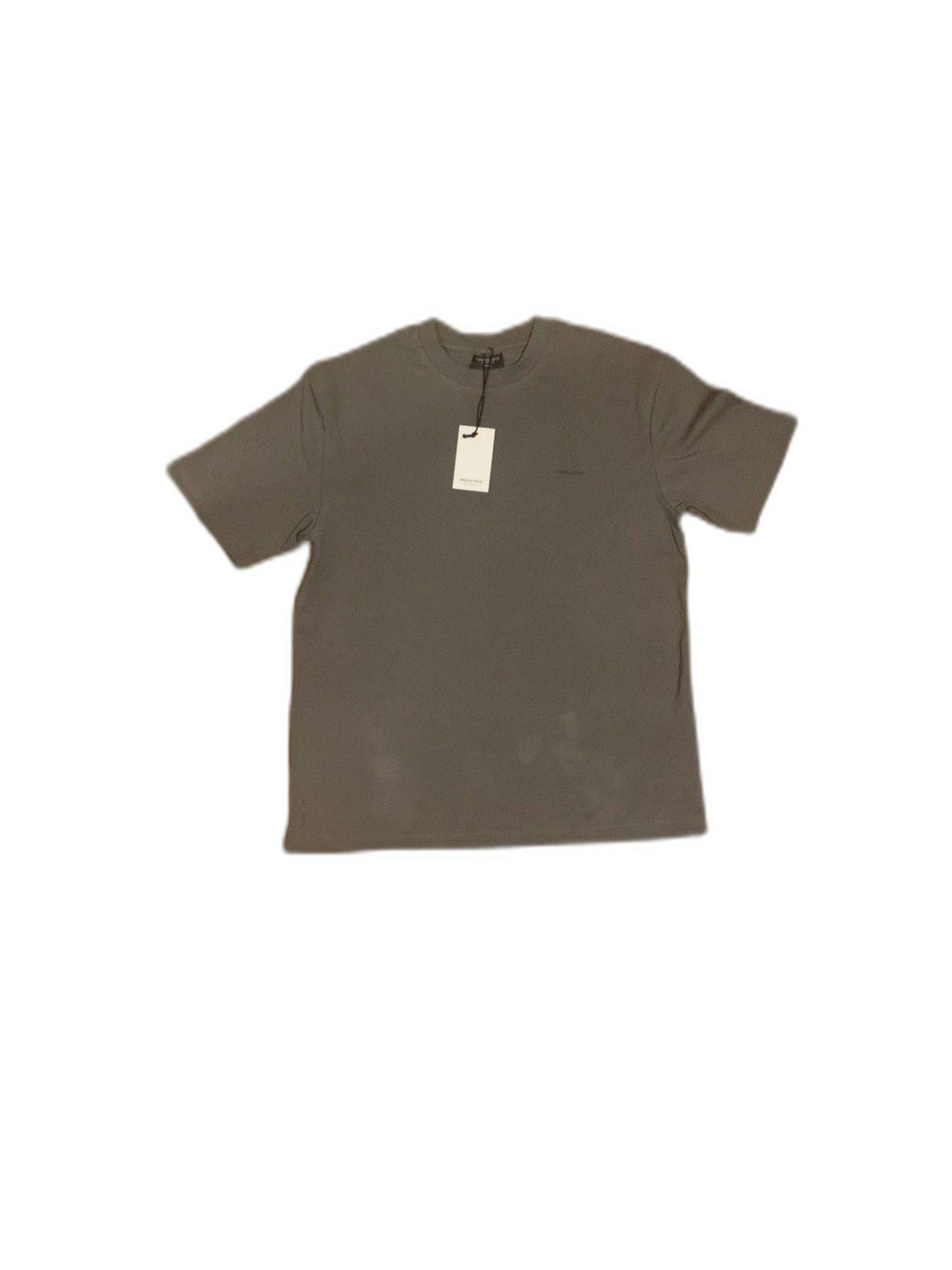 Saint Laurent Logo Crew T-Shirt Grey