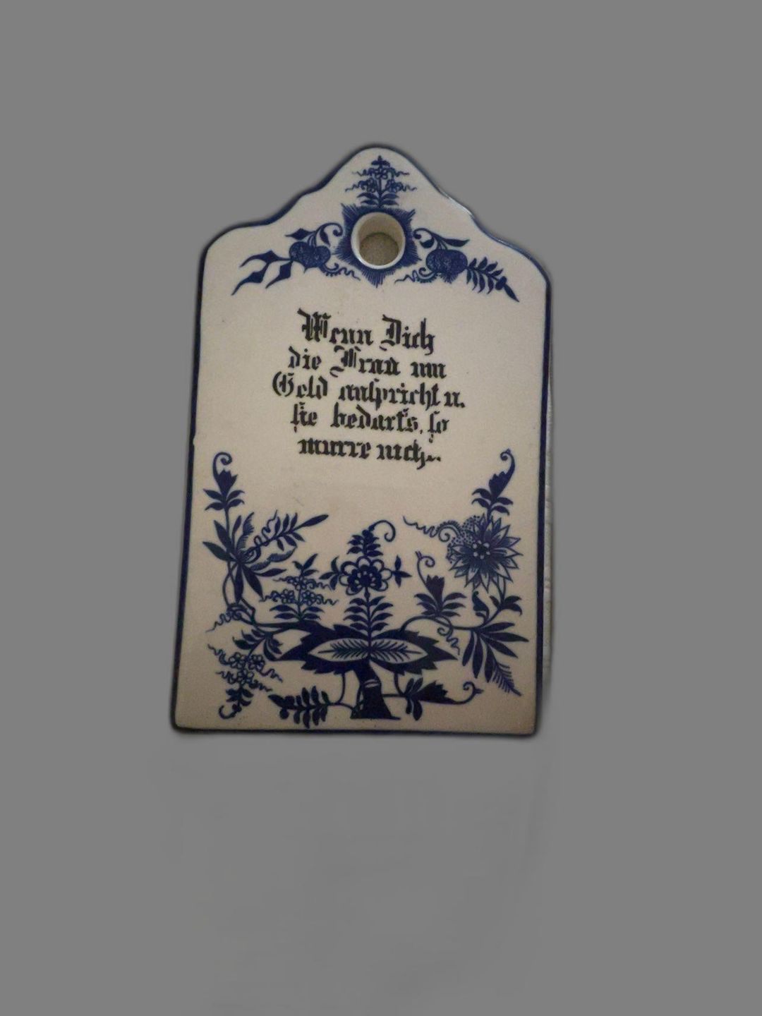 Antique Ceramic Cutting Board Blue Onion Pattern