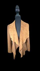 Neiman Marcus Exclusive - Cabi Leather & Suede Drape Front Jacket Women’s Size S - Image 6