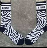 On The Path Zebra Crew Socks - Image 1