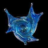 *Signed* Rare Chalet Art Glass 13” Splash Vase with Etched Mark - Image 4