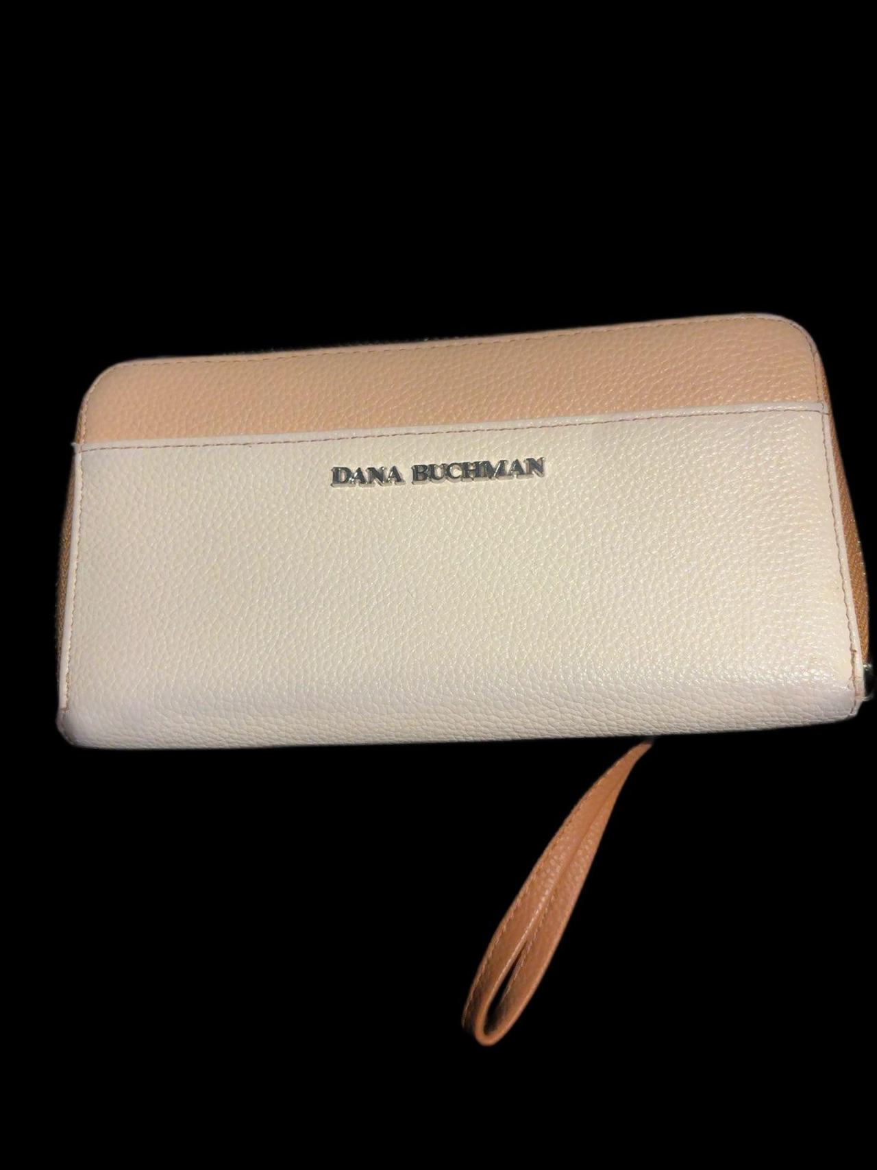Dana Buchman tan/brown Wristlet