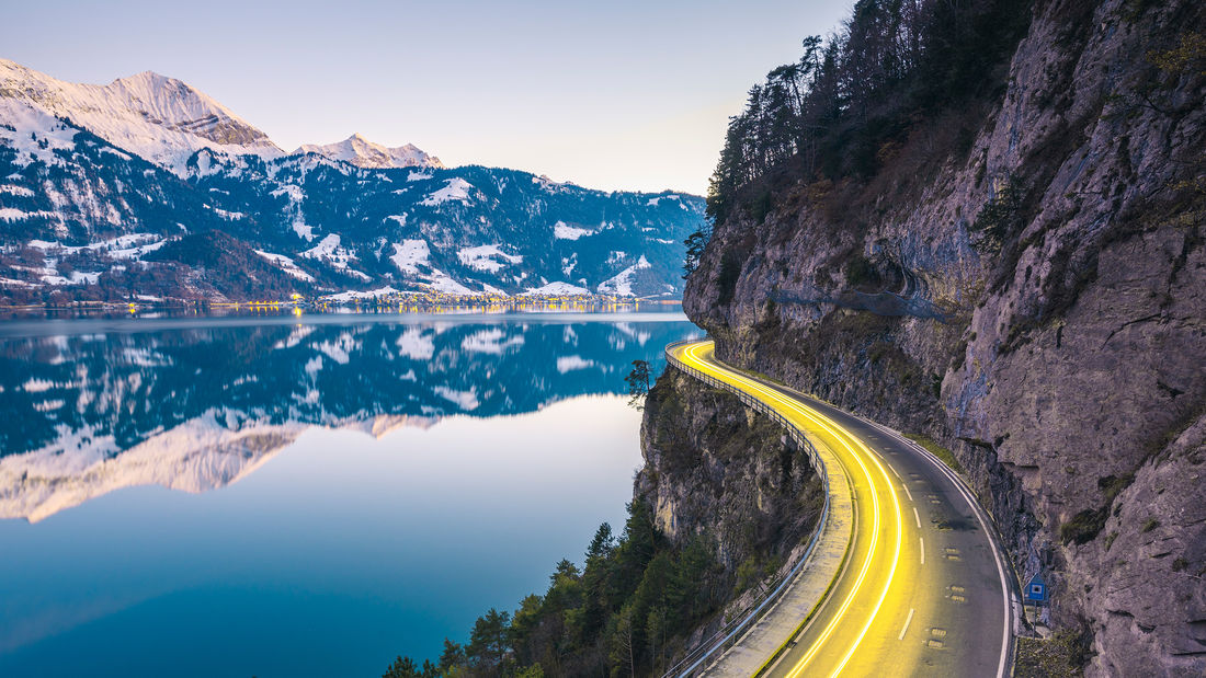 Hertz Automiete in der Schweiz, Interlaken, Seestrasse