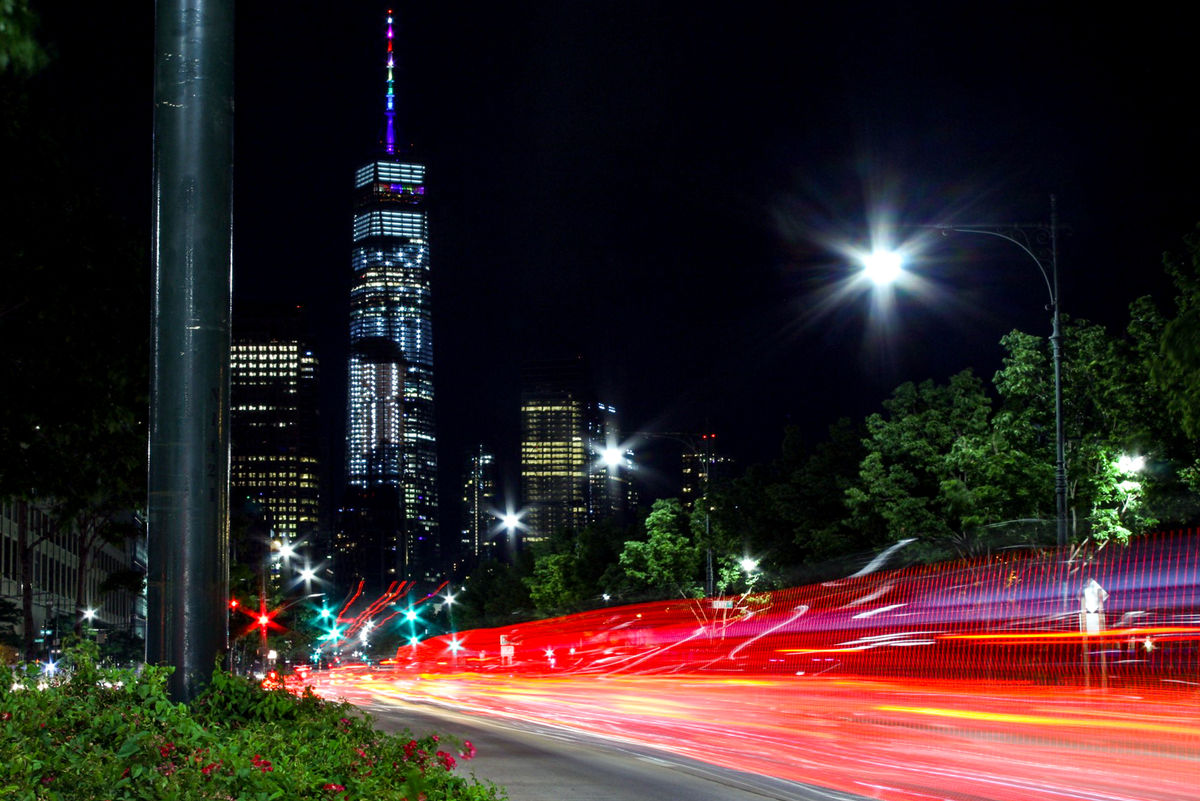 One WTC Motion Lights