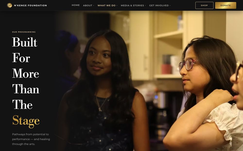 Rebuilt Programs page hero: 'Built For More Than The Stage'