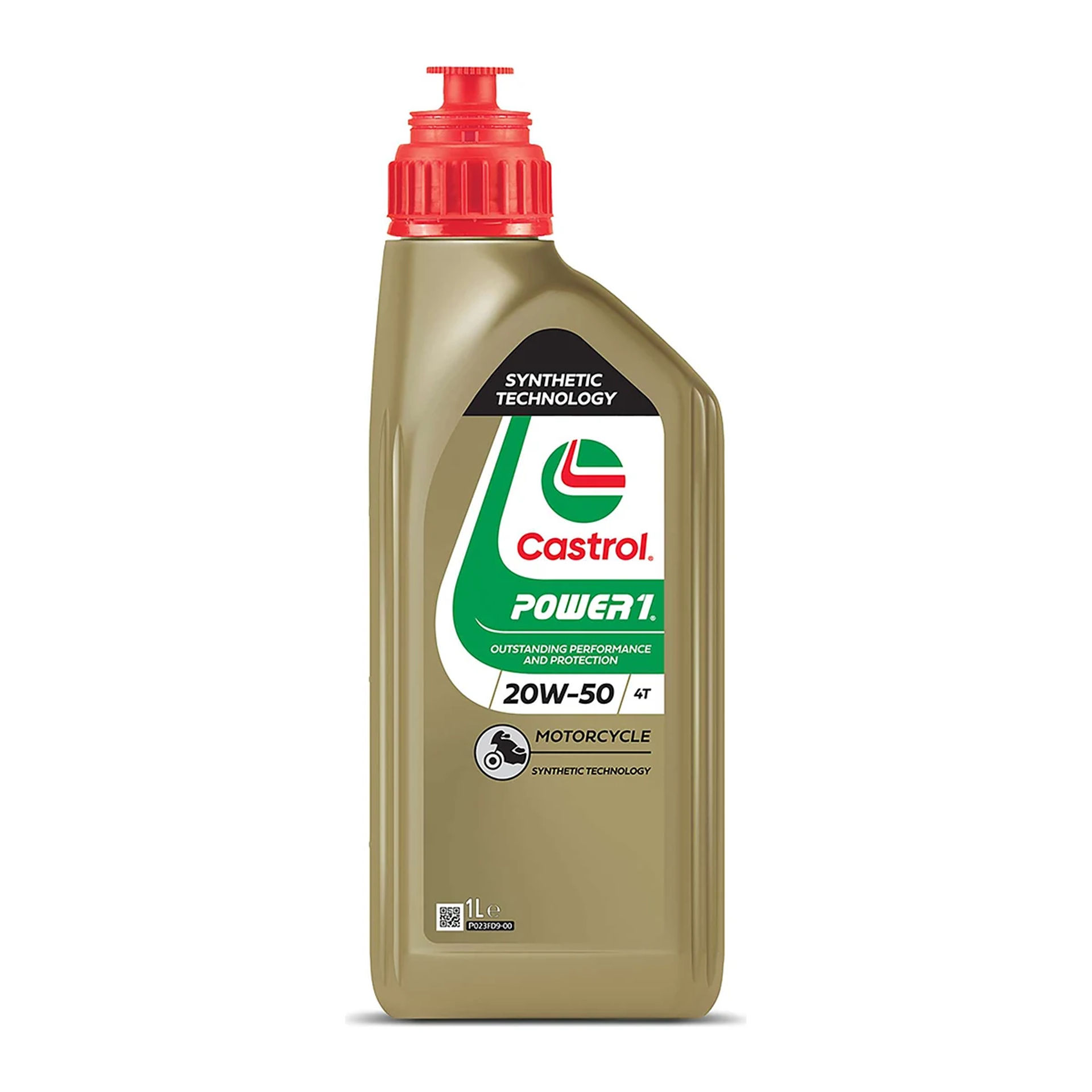 Botella de 1 L de aceite para moto Castrol Power1 4T 20W-50 con tecnología sintética