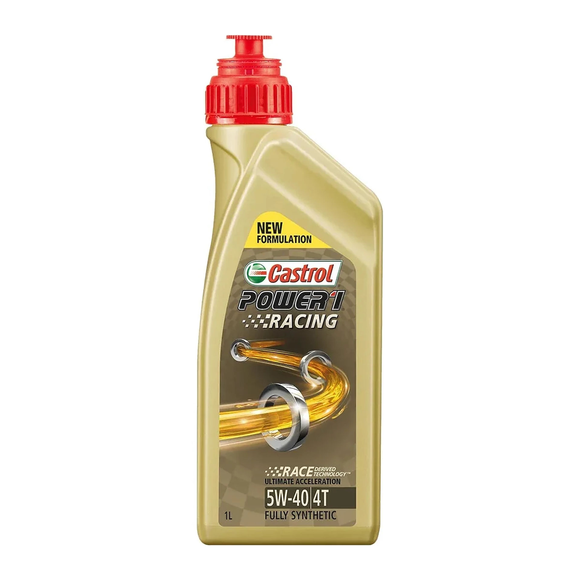 Botella de 1 L de aceite para moto Castrol Power1 Racing 4T 5W-40 totalmente sintético