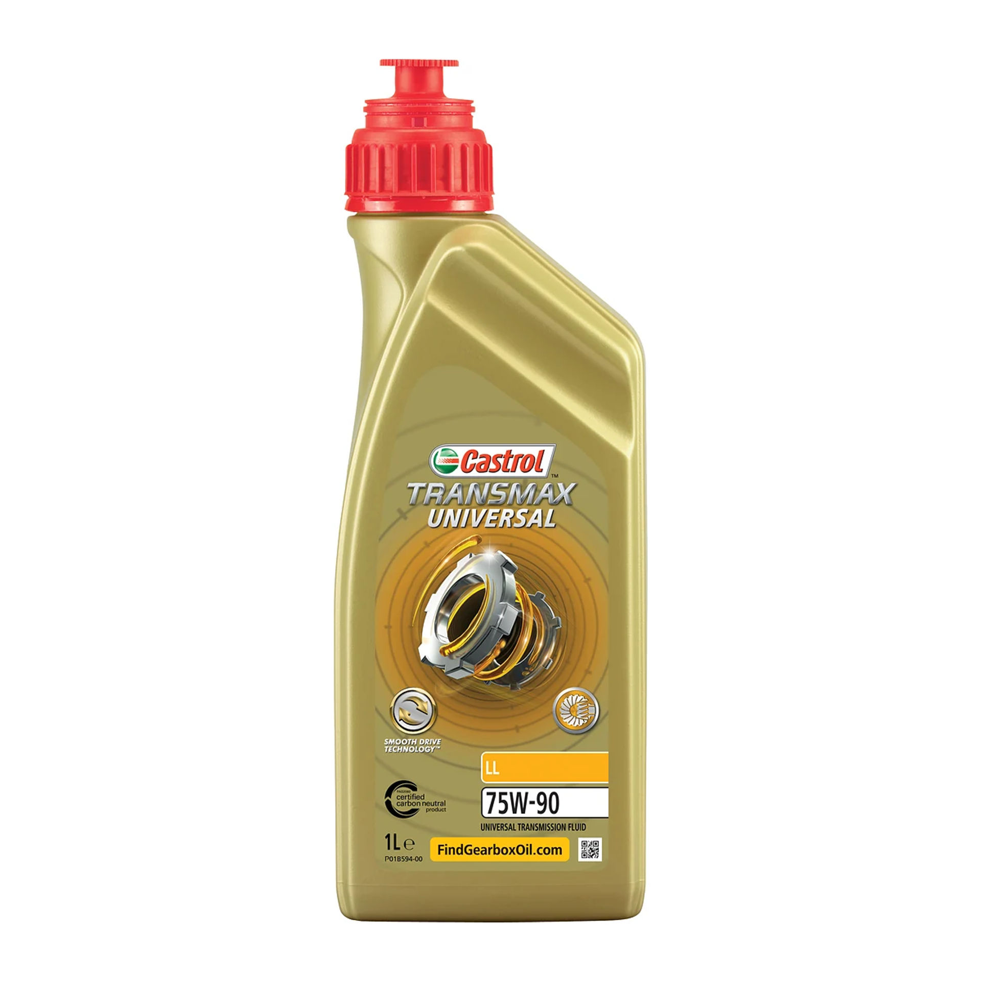 Botella de 1 L de aceite de transmisión sintético Castrol Transmax Universal LL 75W-90