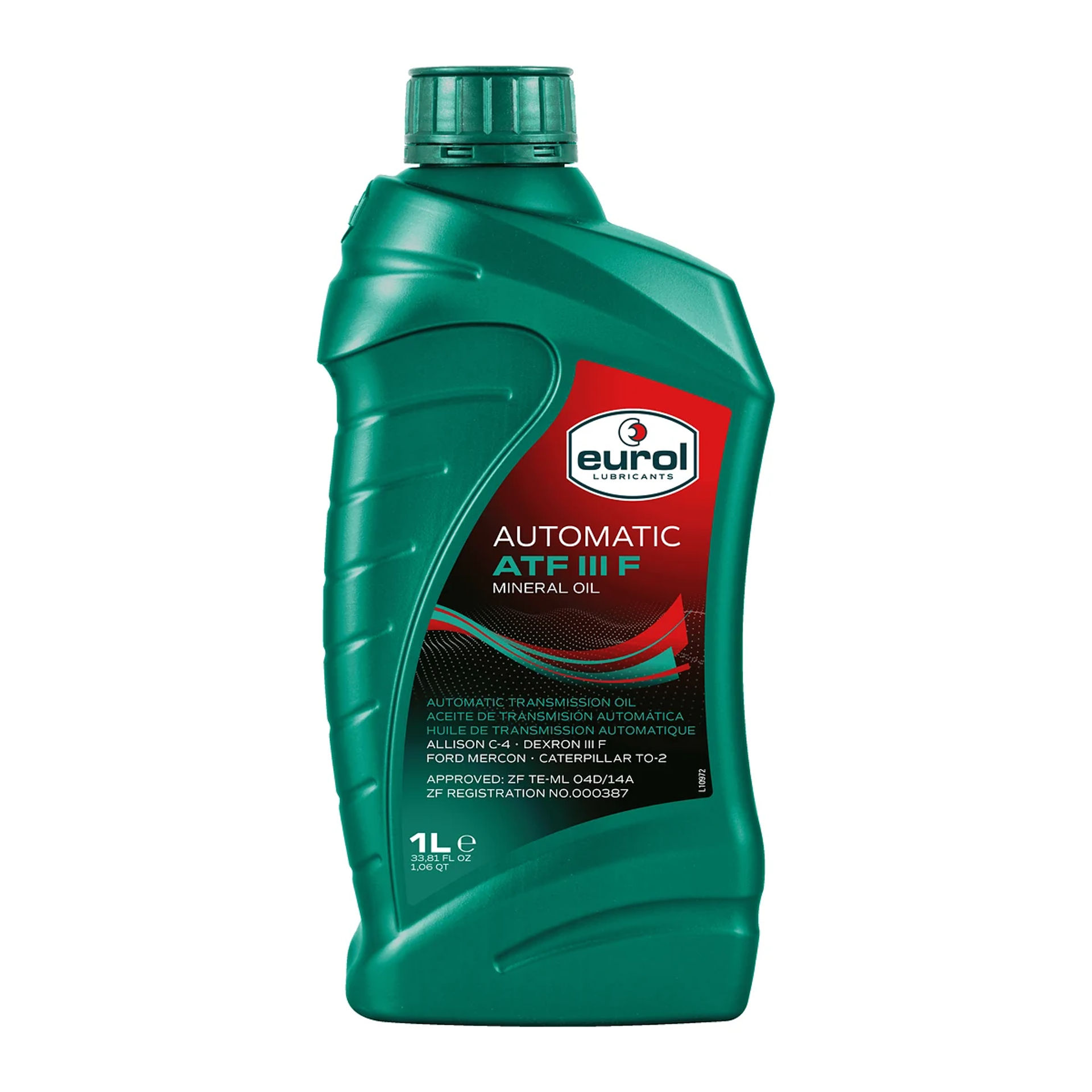Botella de 1 L de aceite mineral para transmisión automática Eurol ATF III F, Dexron III F