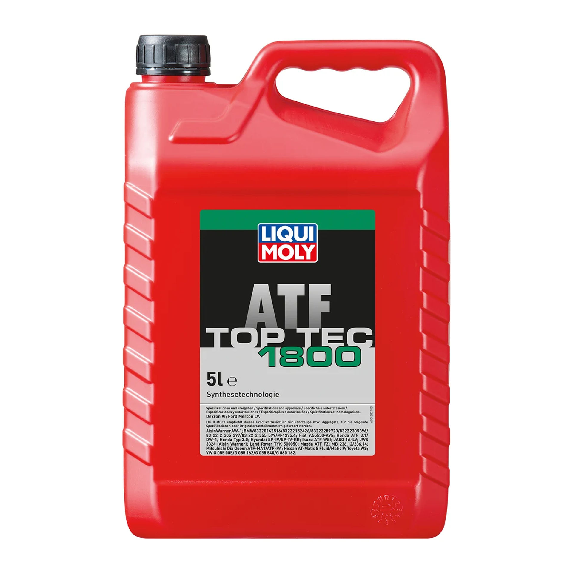 Garrafa de 5 L de aceite para transmisión automática Liqui Moly Top Tec ATF 1800