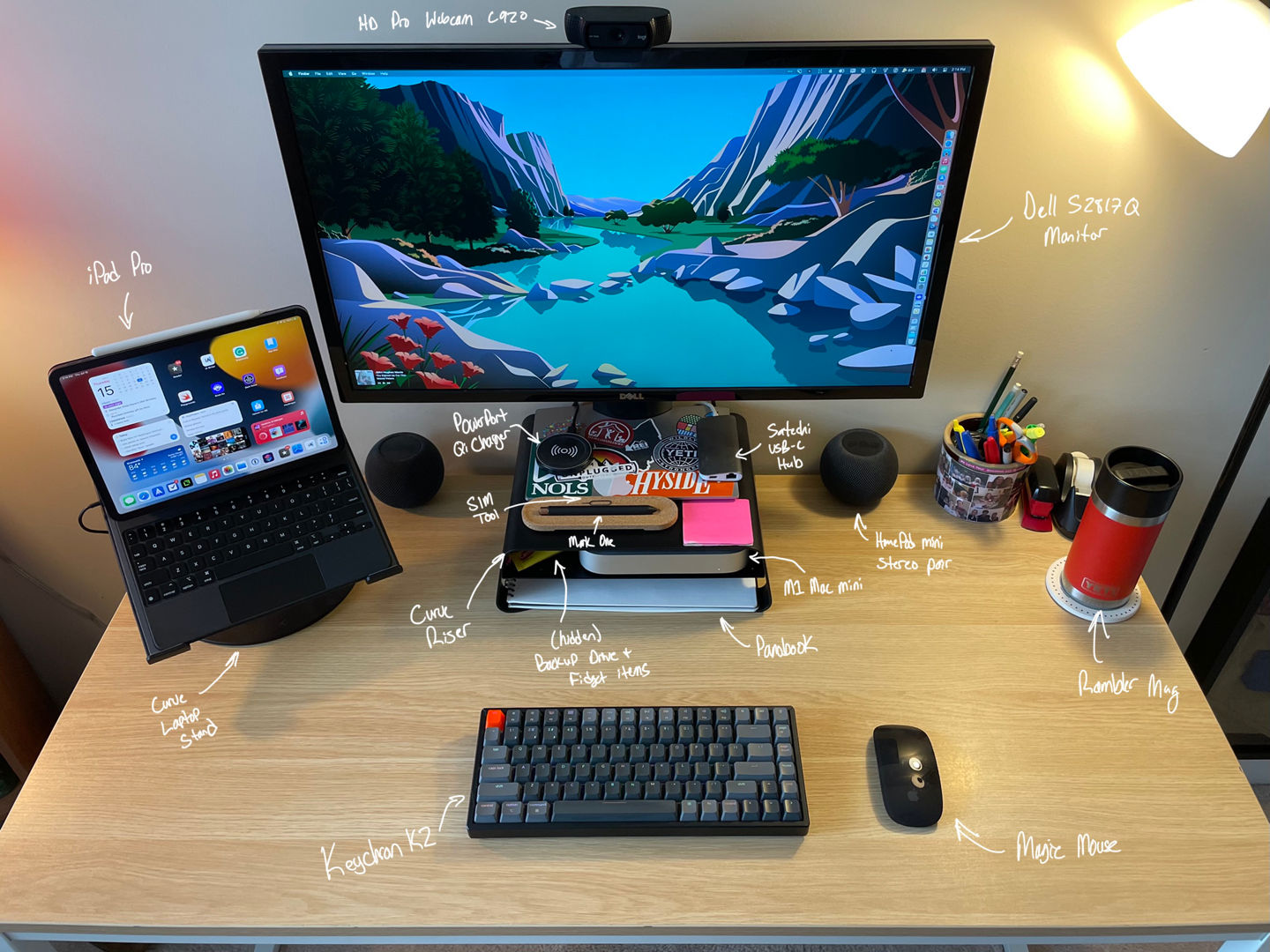 desk setup for laptop