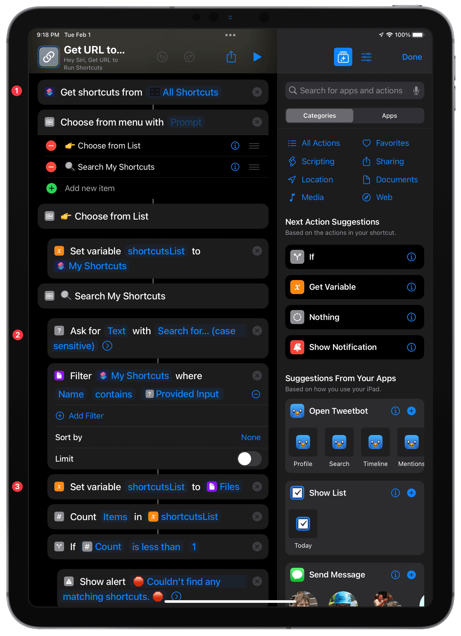 Shortcuts Tips: Contextualize Your Tasks with Shortcuts Run from URLs -  HeyDingus