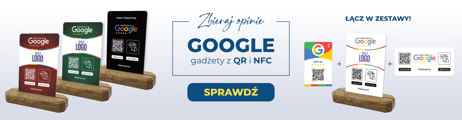 Gadżety do zbierania opinii w Google