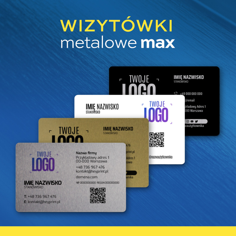 Wizytówki metalowe MAX