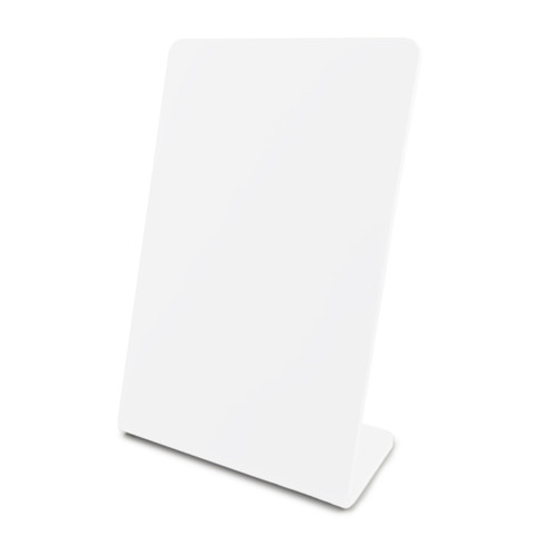 Stojak, prezenter gięty z tagiem NFC, bez nadruku, biały, 5 sztuk