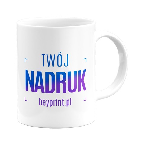 Kubki ceramiczne z Twoim nadrukiem, 330 ml, do zmywarki, 10 sztuk