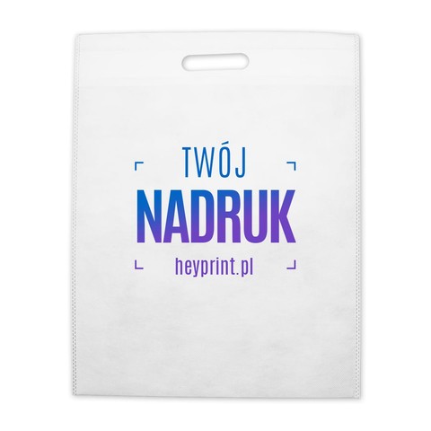 Torby reklamowe z Twoim nadrukiem, 34 cm x 43 cm, wbudowany uchwyt, 100 sztuk