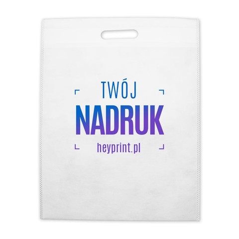 Torby reklamowe z Twoim nadrukiem, 34 cm x 43 cm, wbudowany uchwyt, 10 sztuk