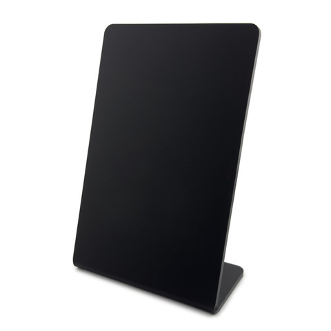 Stojak, prezenter gięty z tagiem NFC, bez nadruku, czarny, 5 sztuk