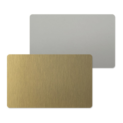 Blachy metalowe do sublimacji, 8.6 cm x 5.4 cm, grubość 0.5 mm, złote, jednostronne, 50 sztuk
