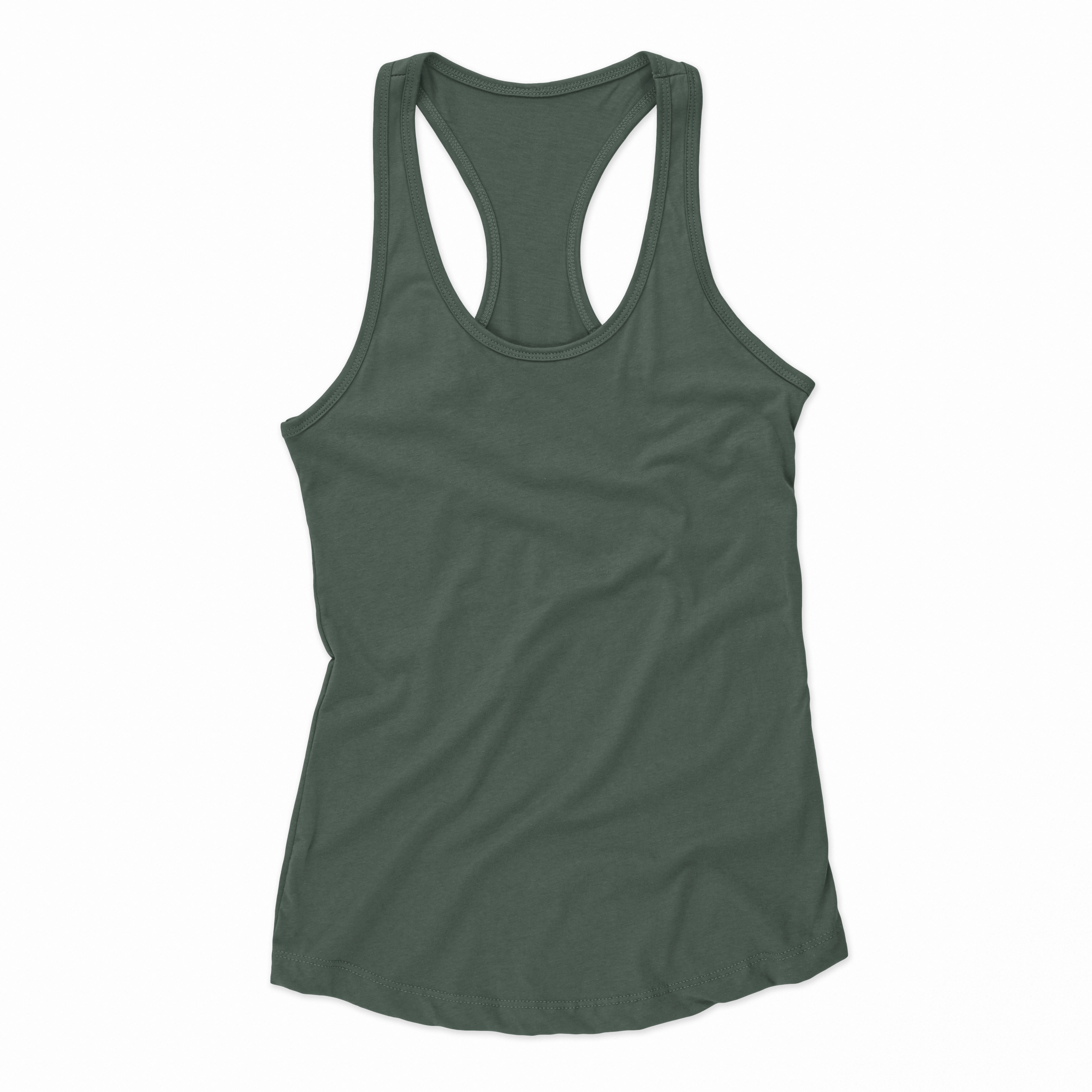 Camiseta Tank-Top Verde Musgo  Mujer