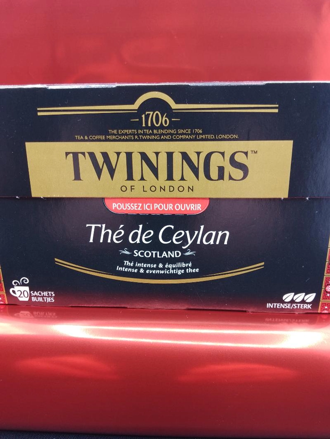 Thé noir Scotland en boîte 20 sachets