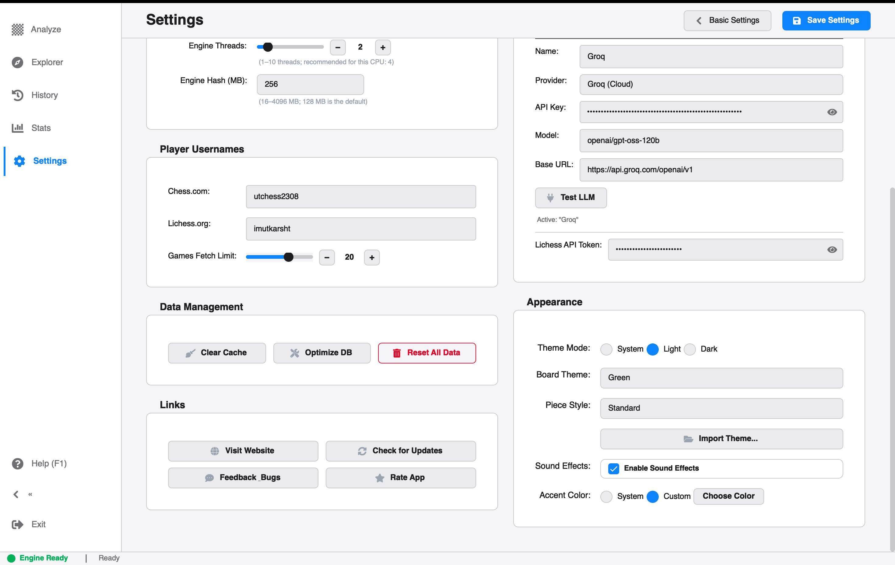 Advanced Settings Light