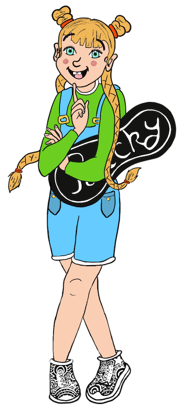 Rebecca, the skateboarder.