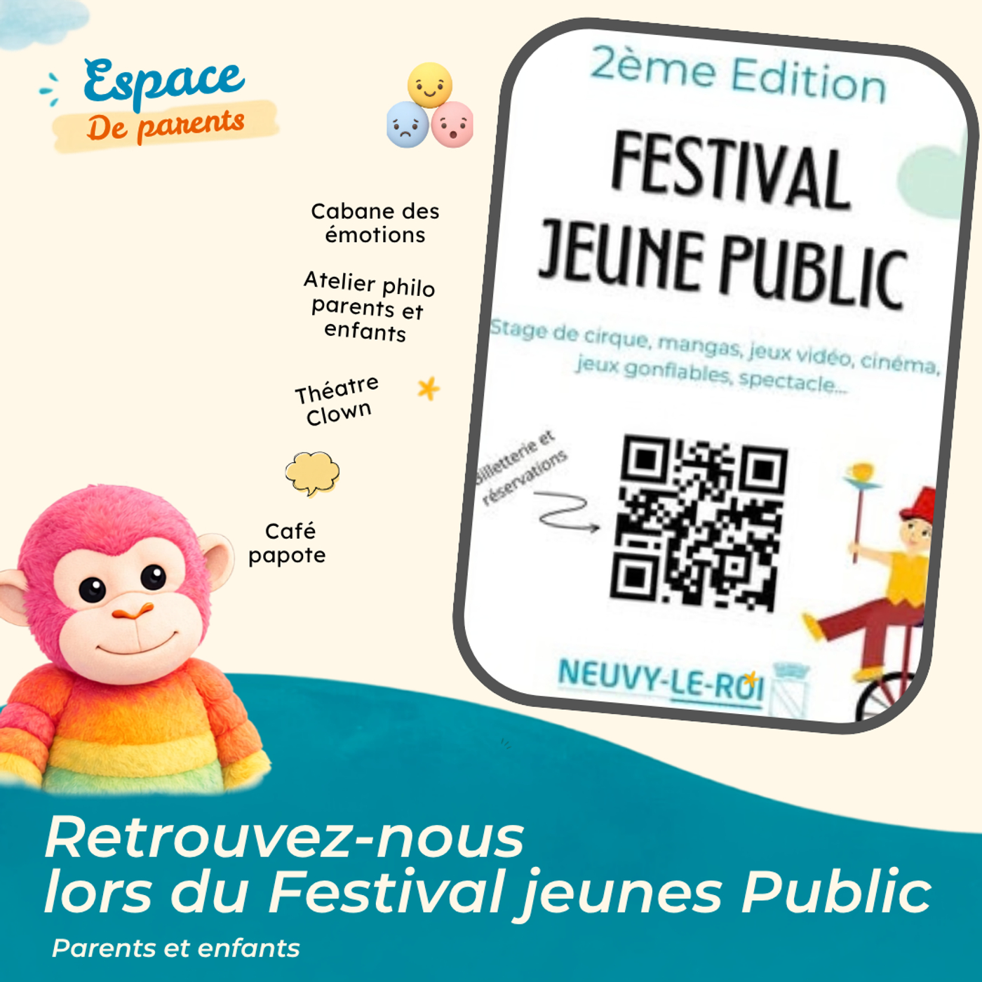 Nous serons présent au FESTIVAL JEUNE PUBLIC | Ateliers parents et enfants