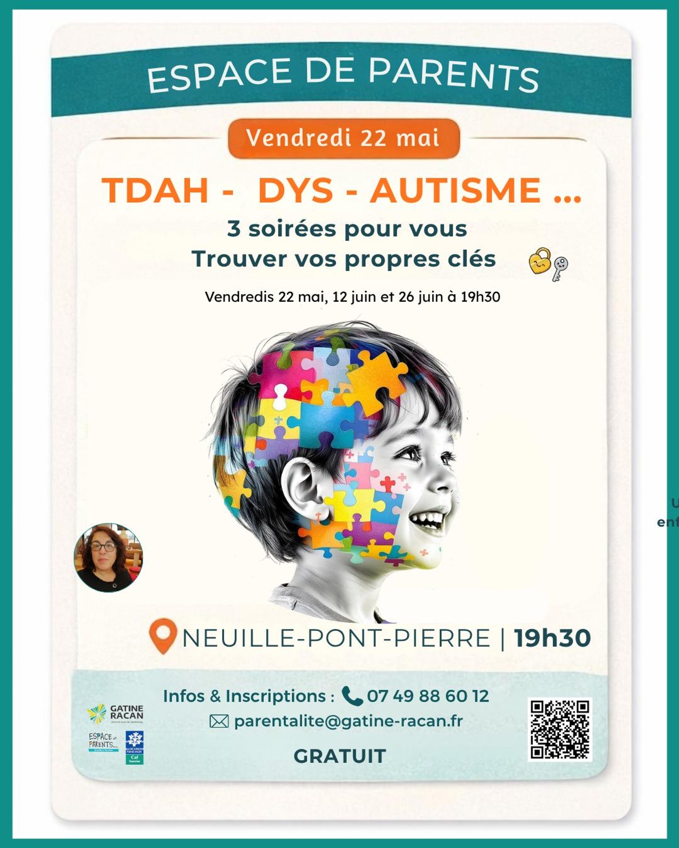 Soirée TDAH · DYS · TSA (1re séance sur 3)