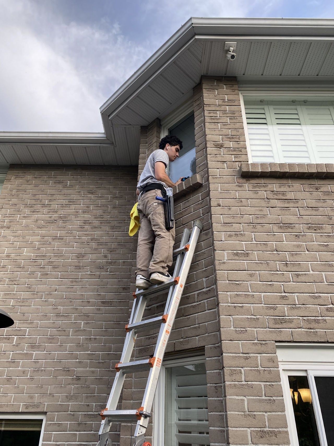 Window Cleaning in progress