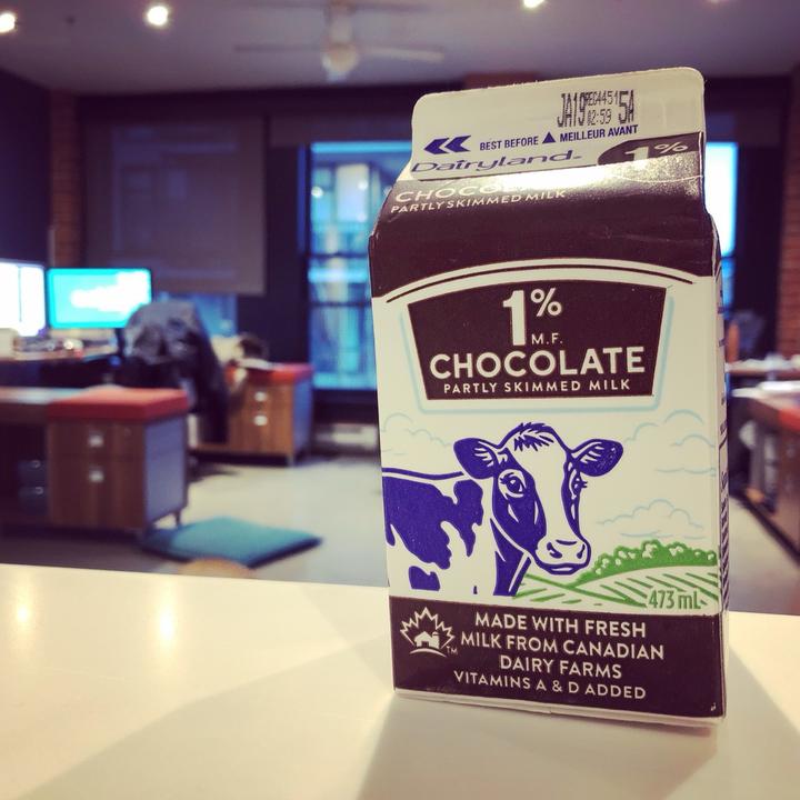 Chocolate milk in Vancouver, Canada