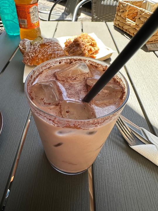 Chocolate milk in Rome, Italy
