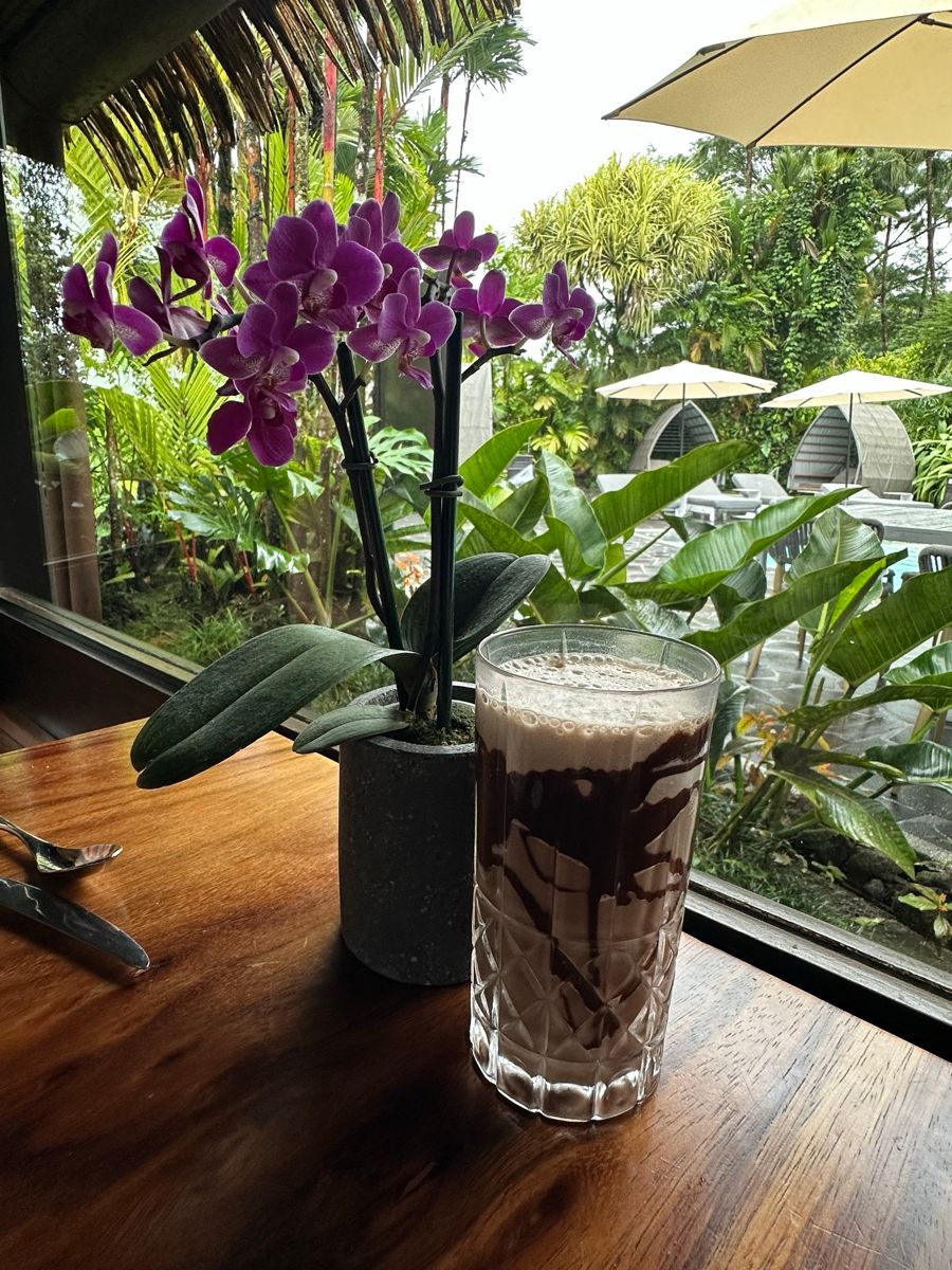 Chocolate milk in La Fortuna, Costa Rica