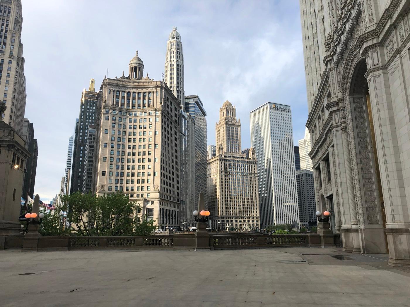 Empty Chicago during COVID