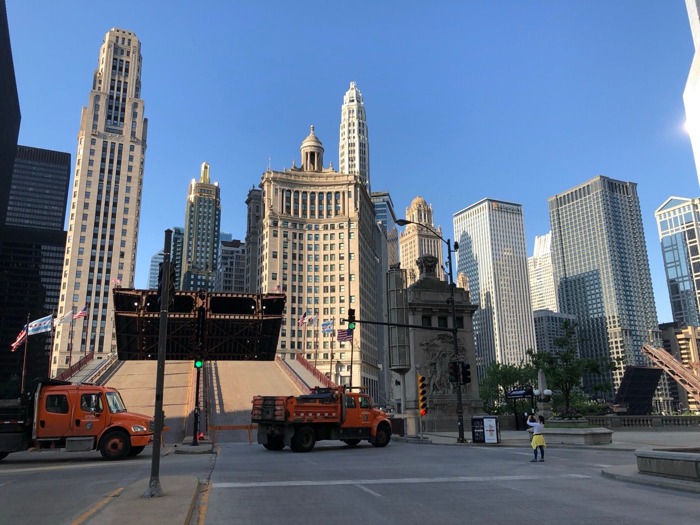 Empty Chicago during COVID