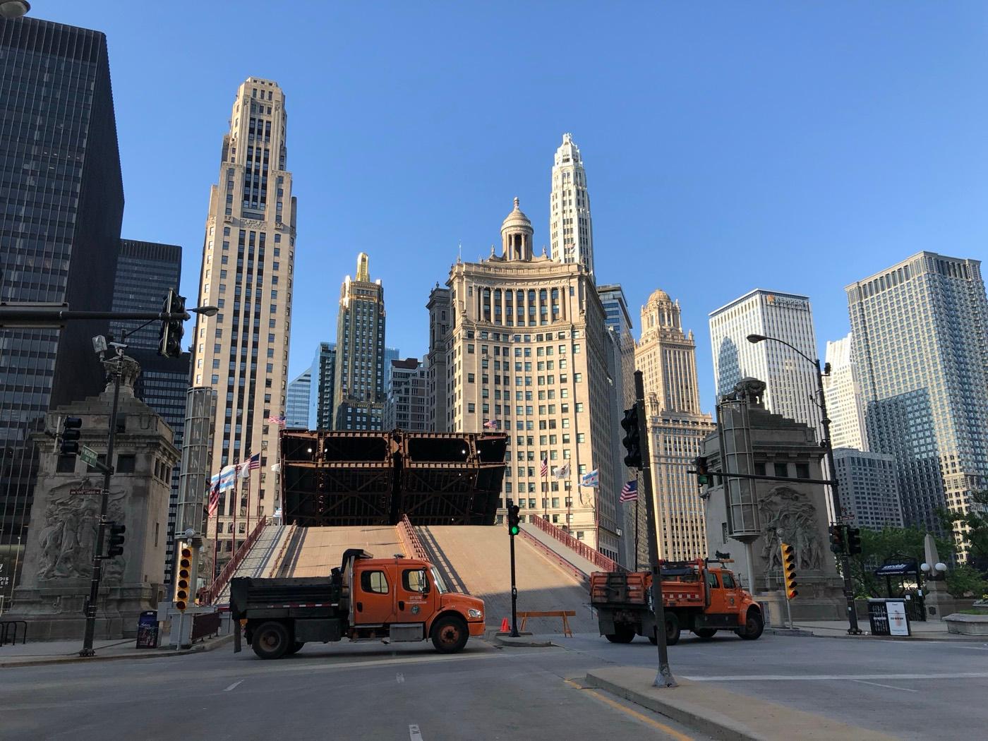 Empty Chicago during COVID
