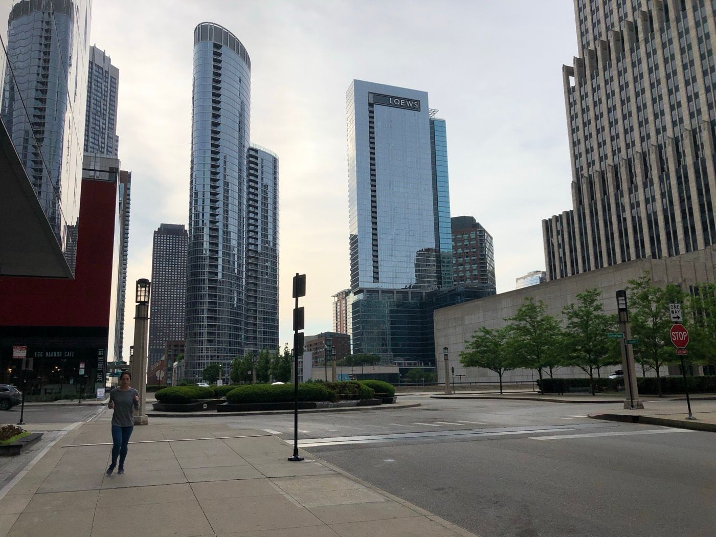 Empty Chicago during COVID
