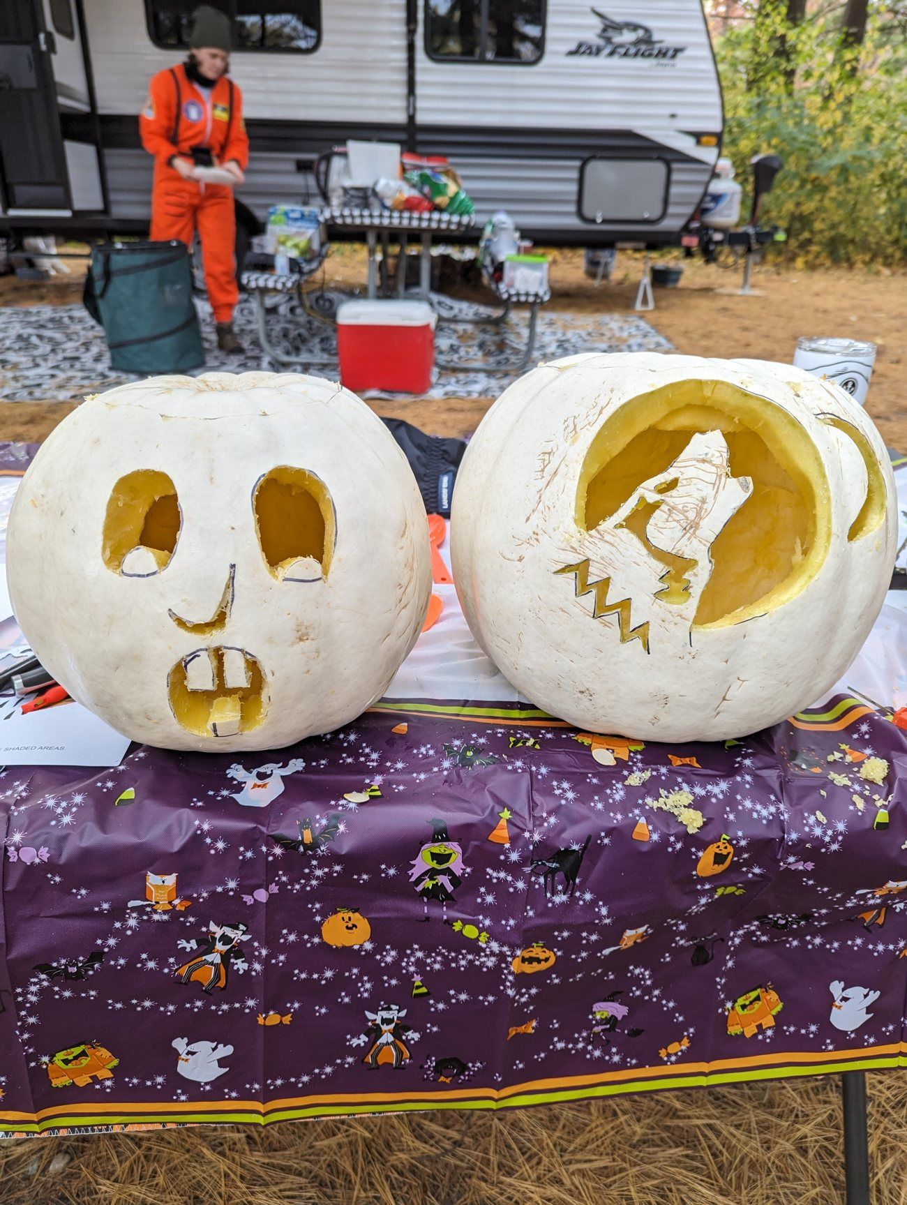 Halloween camping