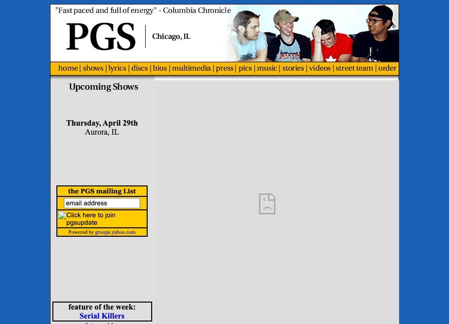 The PGS site in 2004