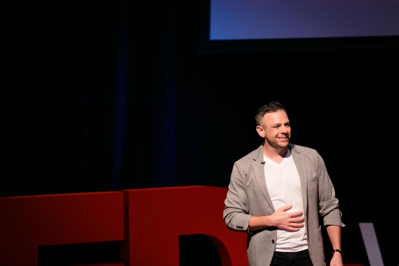 Joe Martin on the TEDx stage