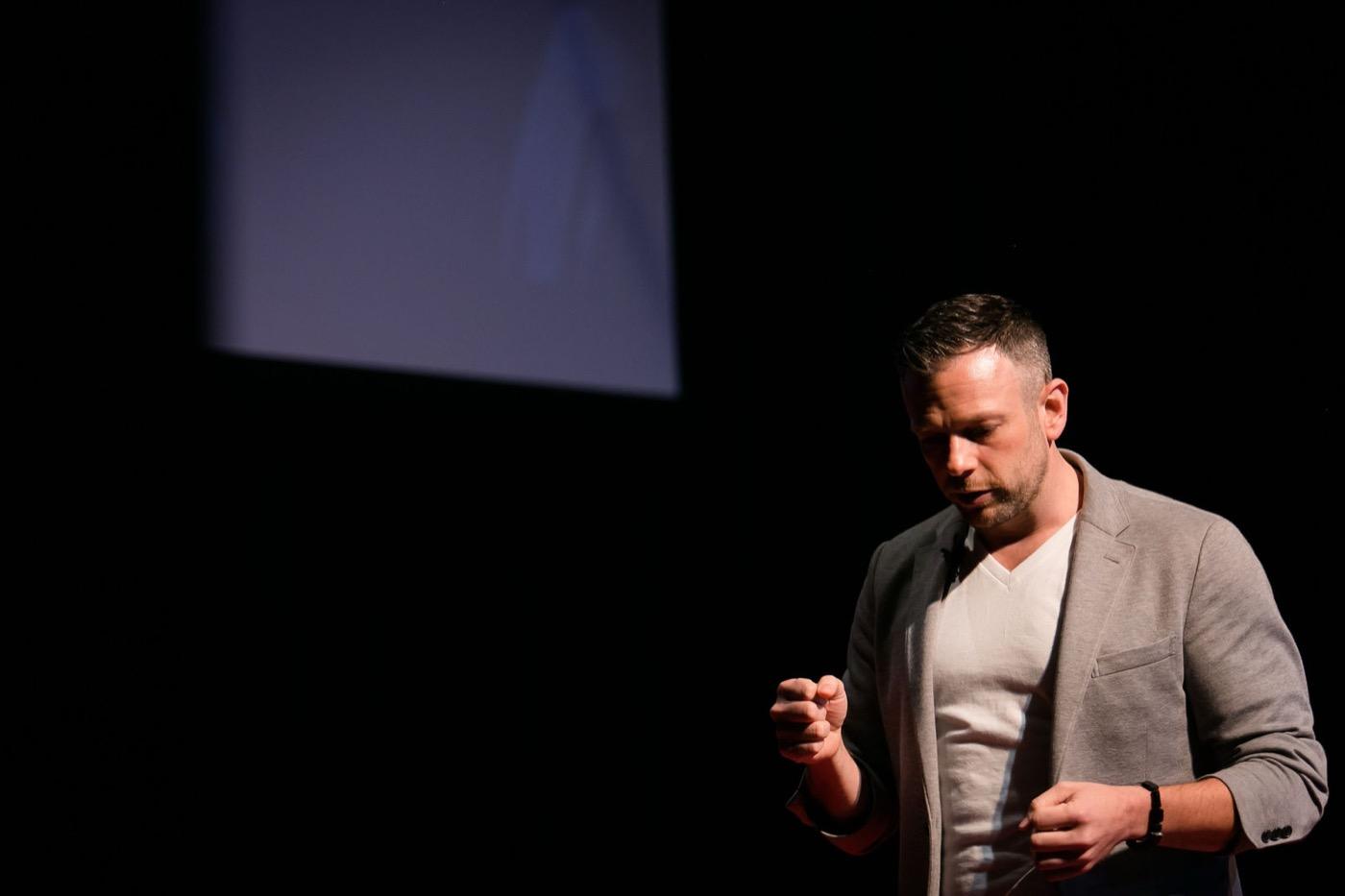 Joe Martin on the TEDx stage