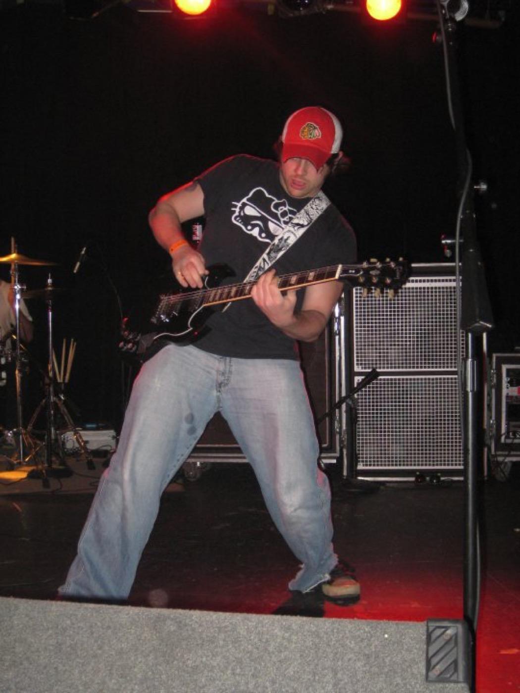 Joe on stage with The Fold