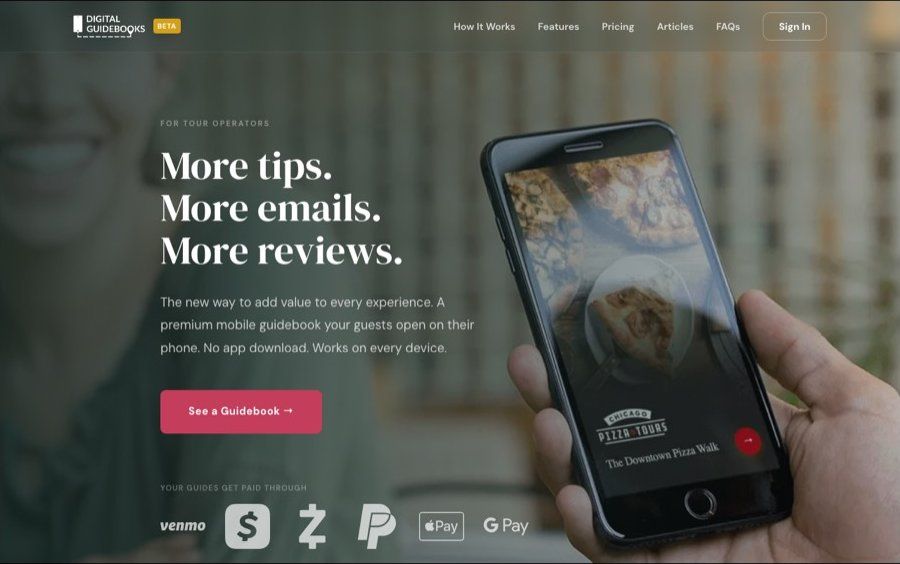 The Digital Guidebooks homepage