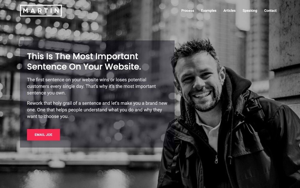 The Martin Creative homepage